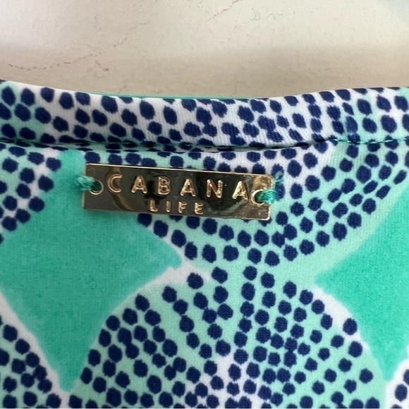 Cabana Life dress womens XL Beach Blue Stretchy Summer Knee Length Tie String - Picture 10 of 11